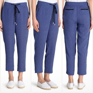 Armani Exchange Women's Blue White‎ Patterned Trousers Pants Size 4